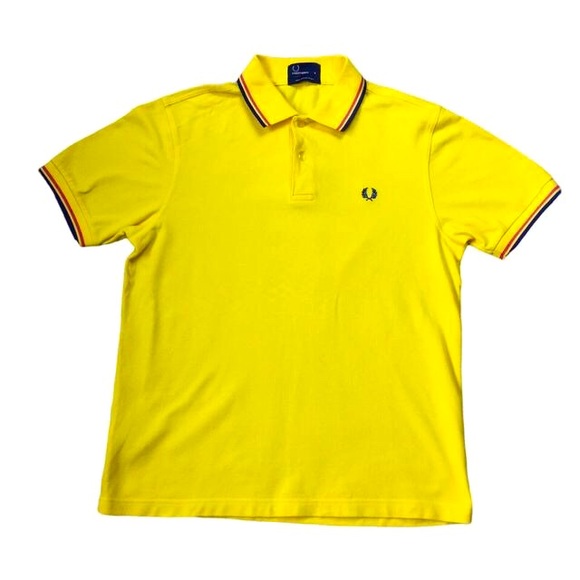 Fred Perry Polo Shirt Yellow - Picture 2 of 6